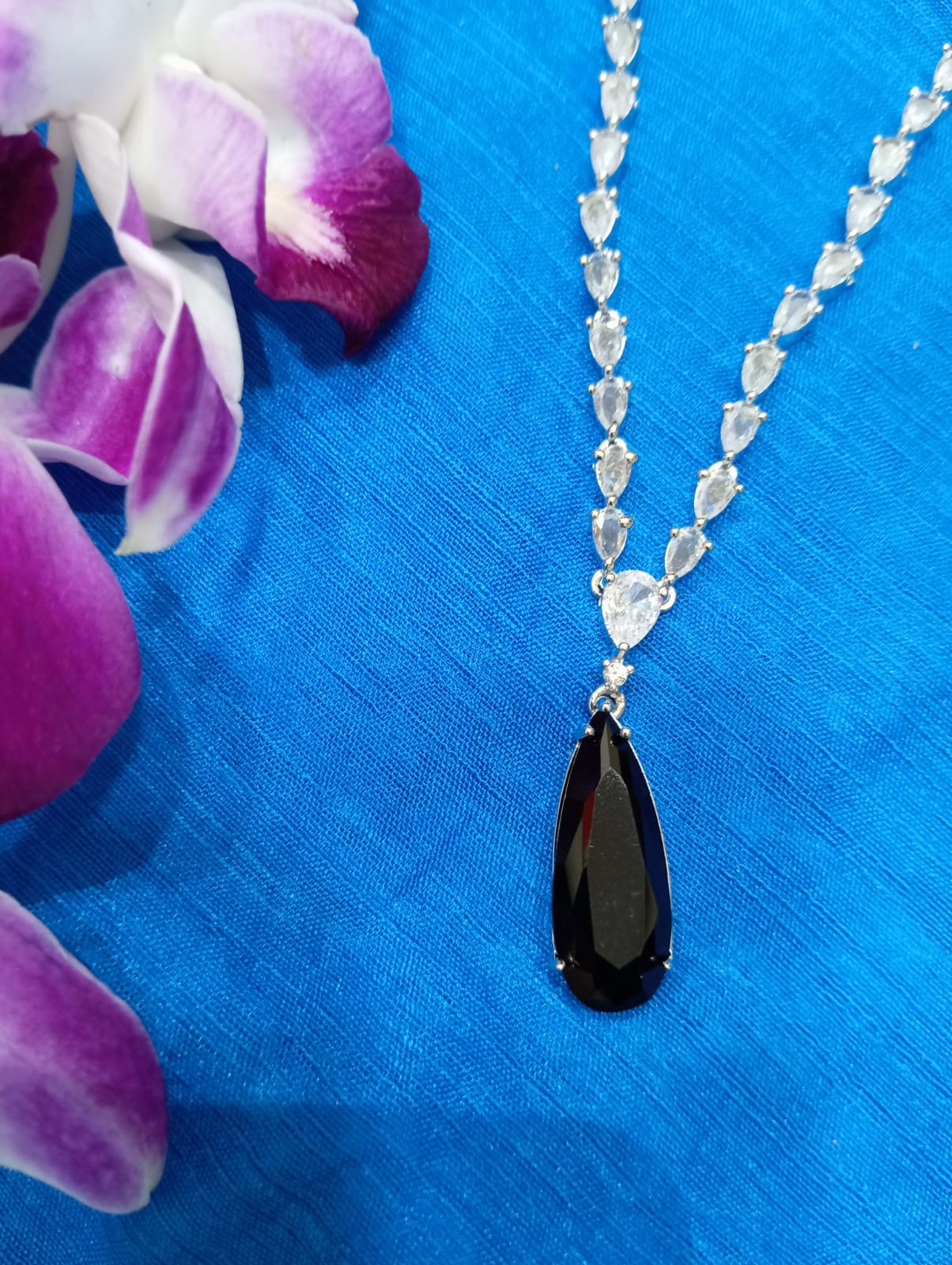 Silver Black Jewel Set  (Pack of 3)